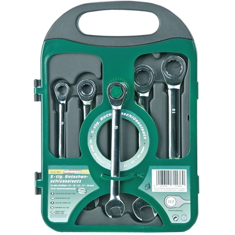 Set chei combinate cu clichet Mannesmann M19827, Ø10-19 mm, 5 piese