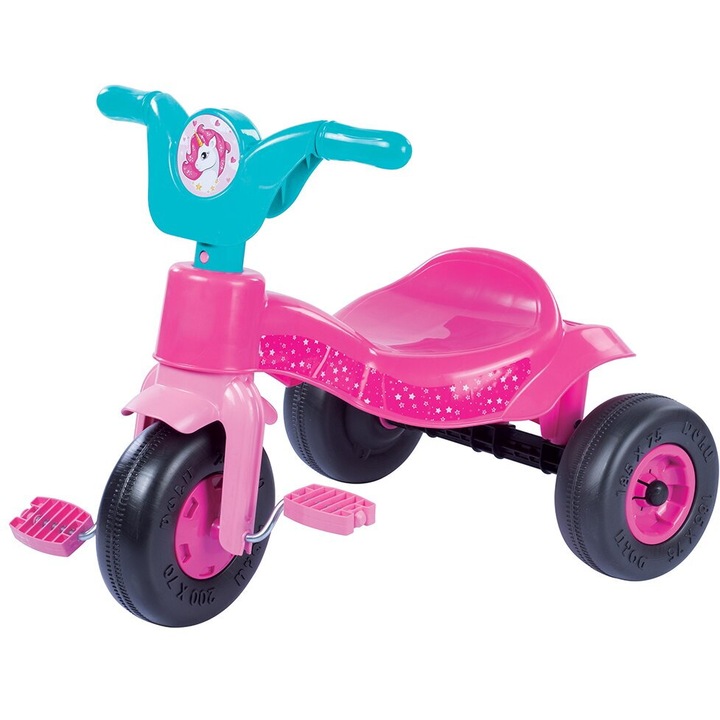 Tricicleta copii cu pedale Unicorn, DOLU, 49x60x42cm