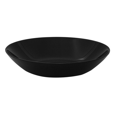 Set 6 farfurii negre adanci, Arcopal, 20cm