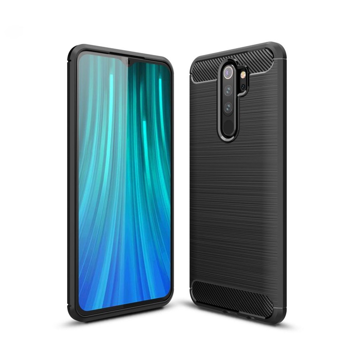 Силиконов кейс Tech-Protect TPUCarbon за XIAOMI REDMI NOTE 8 PRO - черен ( 5906735415315 )