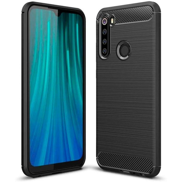 Szilikon tok Tech-Protect TPUCarbon XIAOMI REDMI NOTE 8T-hez - fekete ( 5906735415865 )