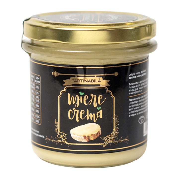Miere crema poliflora tartinabila Apisrom, 400g