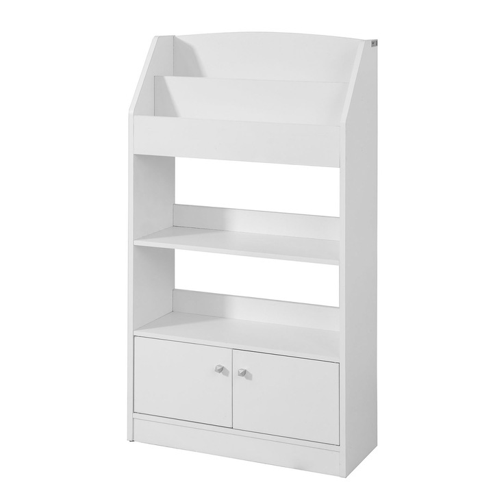 Рафт с отделение за съхранение, KMB11-W, SoBuy, ПДЧ, 60 x 24 x 107 см, Бял