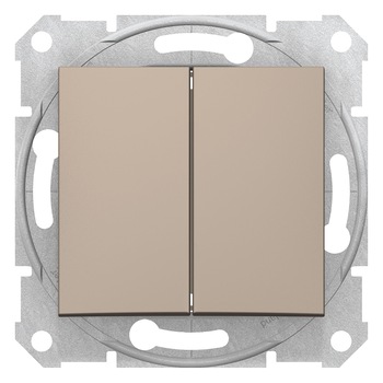 Intrerupator dublu, 10A, IP 20, Titan, Schneider Sedna Intrerupator dublu, 10A, IP 20, Titan, Schneider Sedna