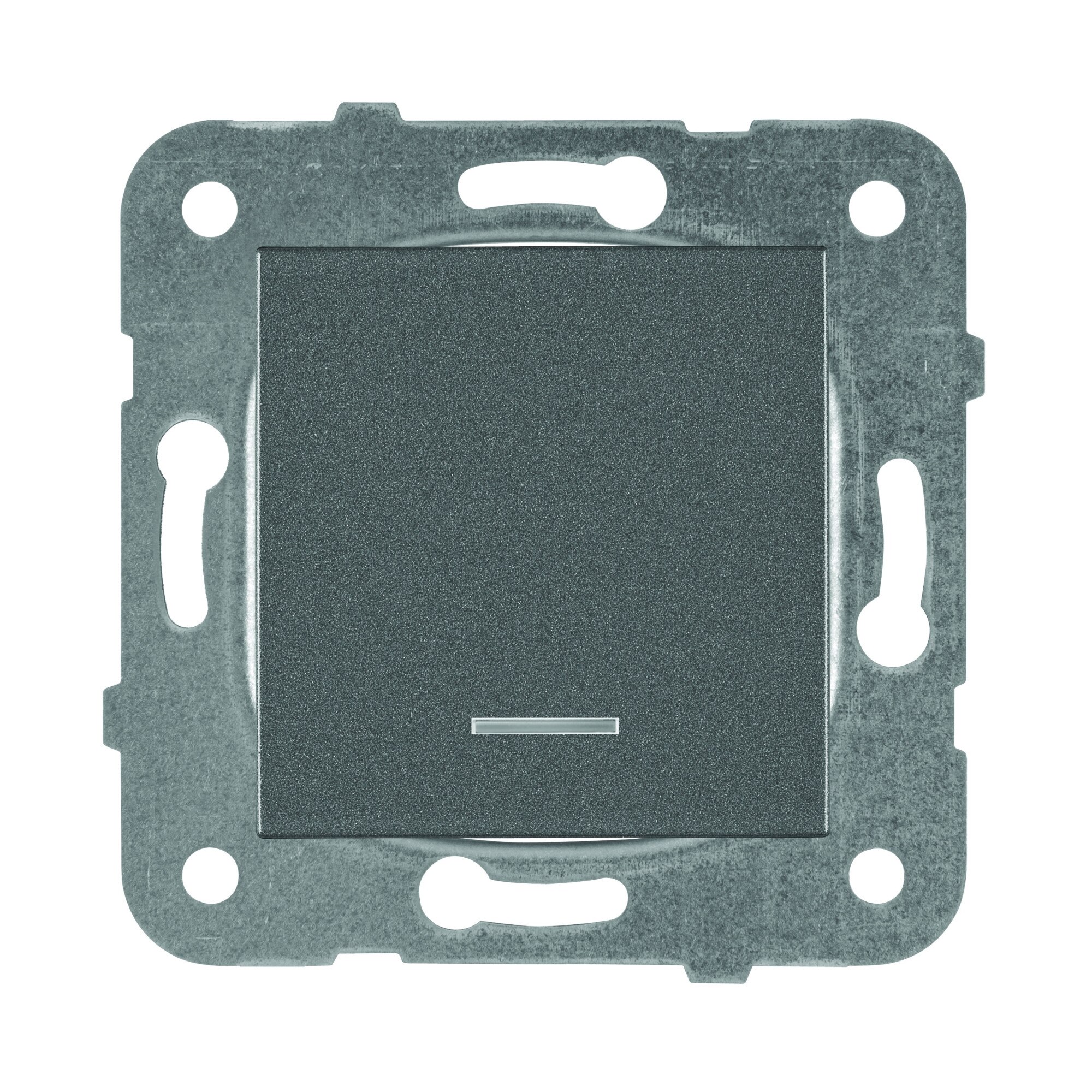 Intrerupator simplu cu led, 10A, IP20, Grafit, Panasonic Arkedia Slim/Karre Plus