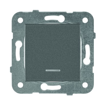 Intrerupator simplu cu led, 10A, IP20, Grafit, Panasonic Arkedia Slim/Karre Plus Intrerupator simplu cu led, 10A, IP20, Grafit, Panasonic Arkedia Slim/Karre Plus