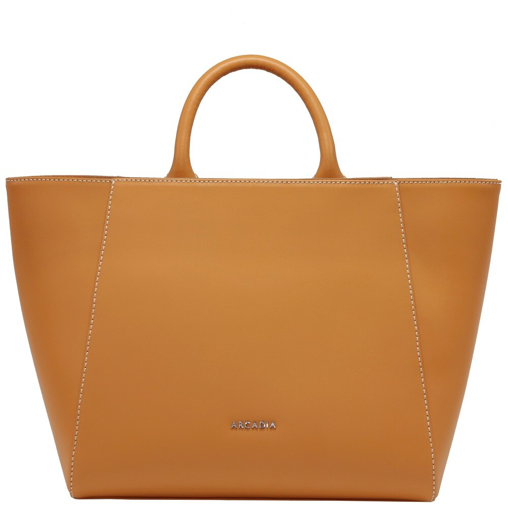 Rucsac de dama office Arcadia din piele naturala, culoarea mustar 1506