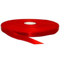 Panglica satinata GILDA rosie, latime 10 mm, lungime rola 50 m