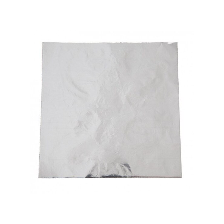 Set folii lucioase, argintii, pentru invelirea deliciilor, 50 buc, WIlton