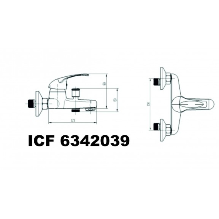 Baterie, InterCeramic, Crom