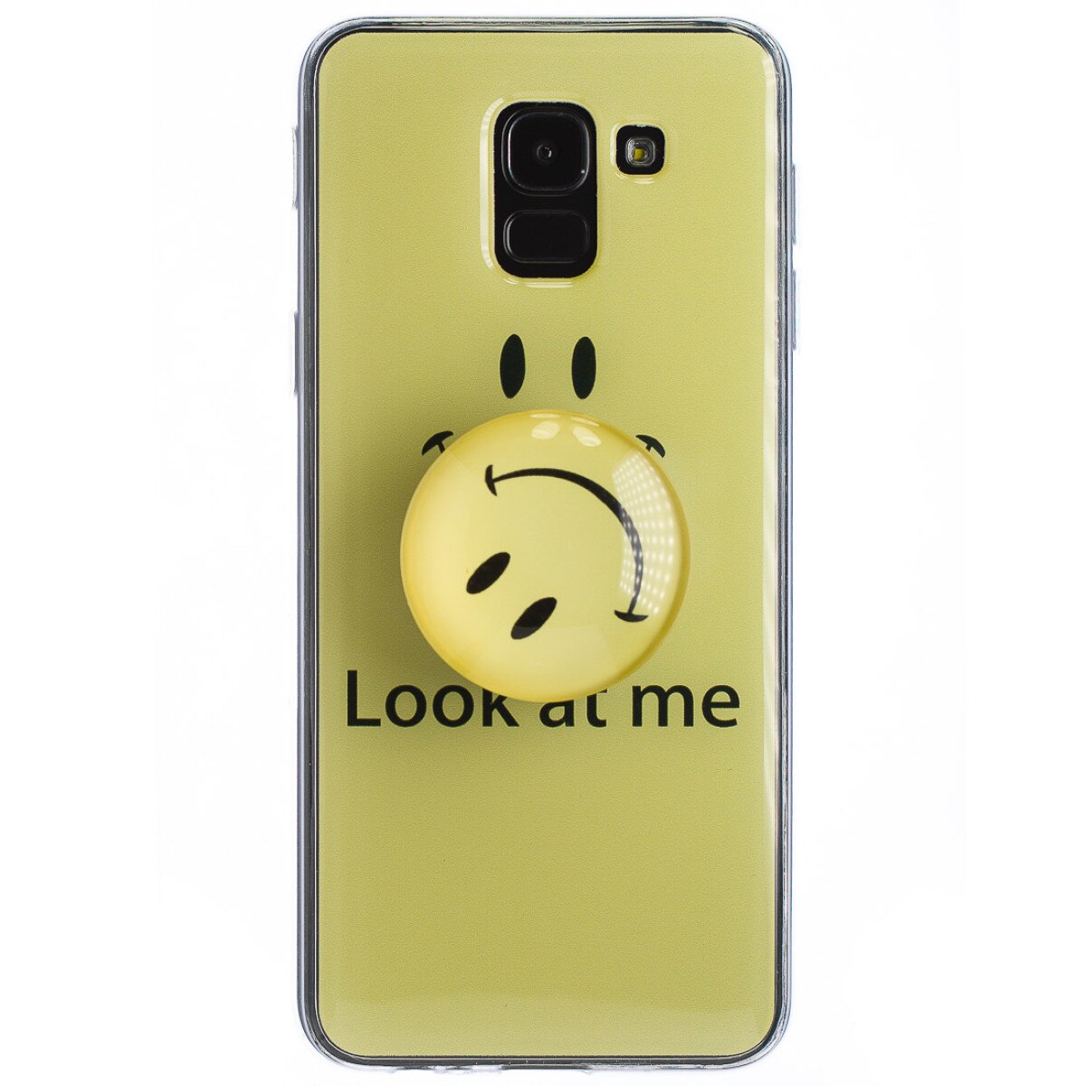 Husa Silicon cu suport Samsung Galaxy J6 2018, Smile