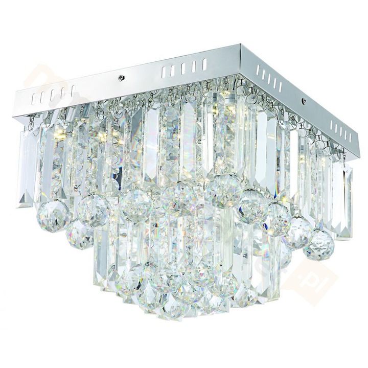 Плафон Candellux Carmina,18W LED , Хром/Кристал