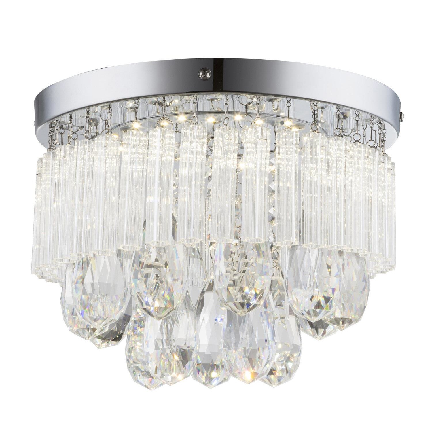 Плафон Candellux Lonella ,12W LED, Хром/Кристал - eMAG.bg
