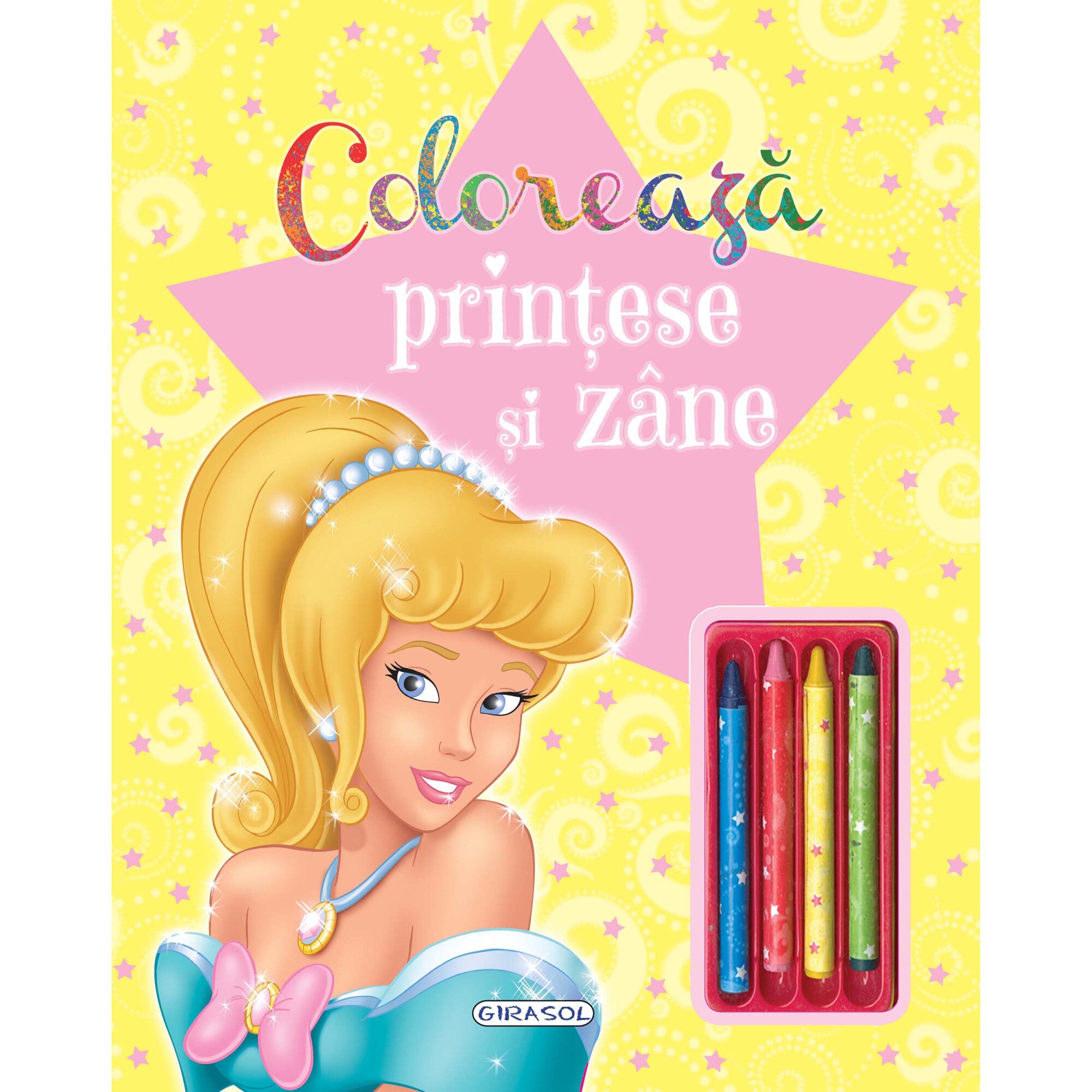 Coloreaza printese si zane(+4 creioane)
