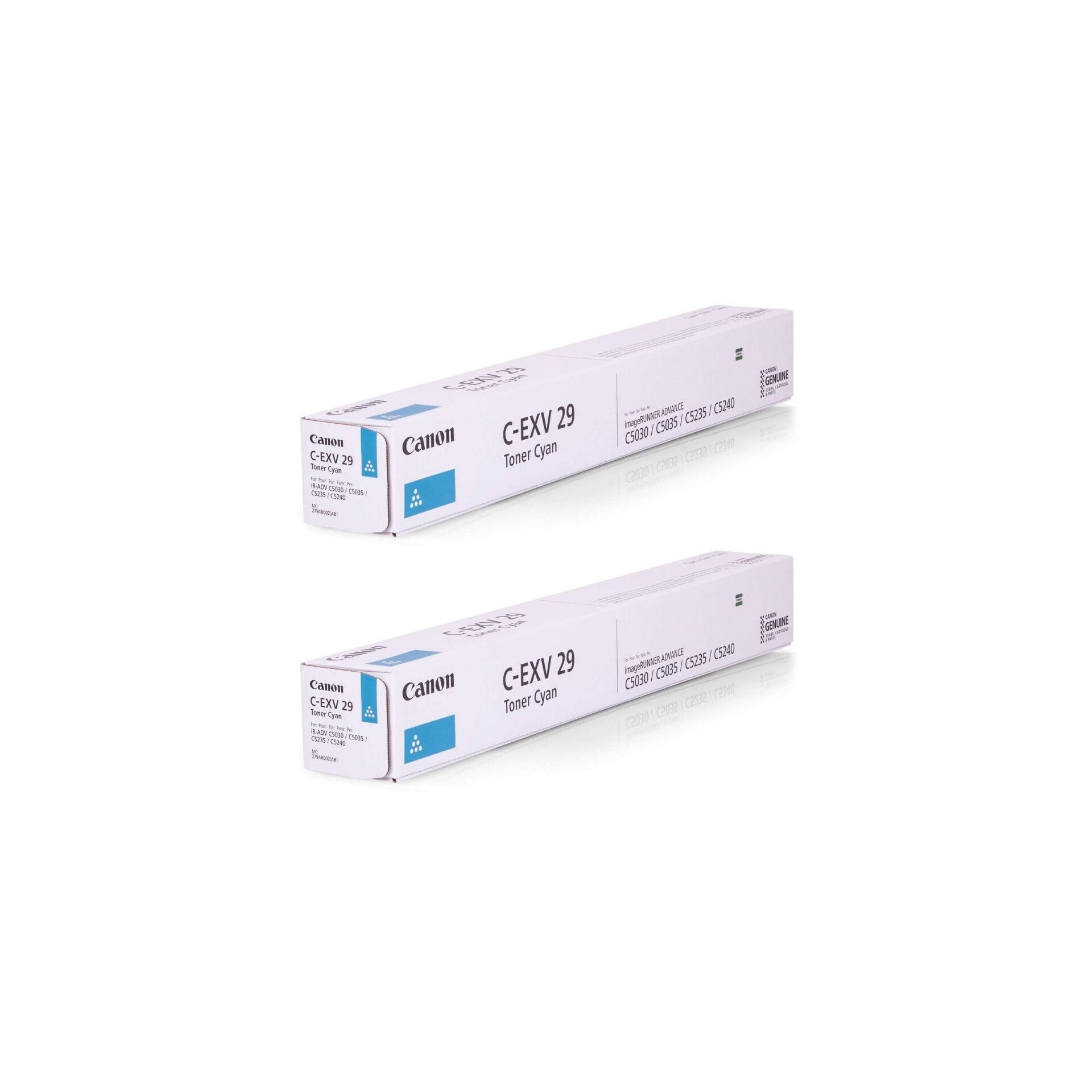 Pachet cartuse toner C-EXV29C cyan x2 Canon original 54000 pagini
