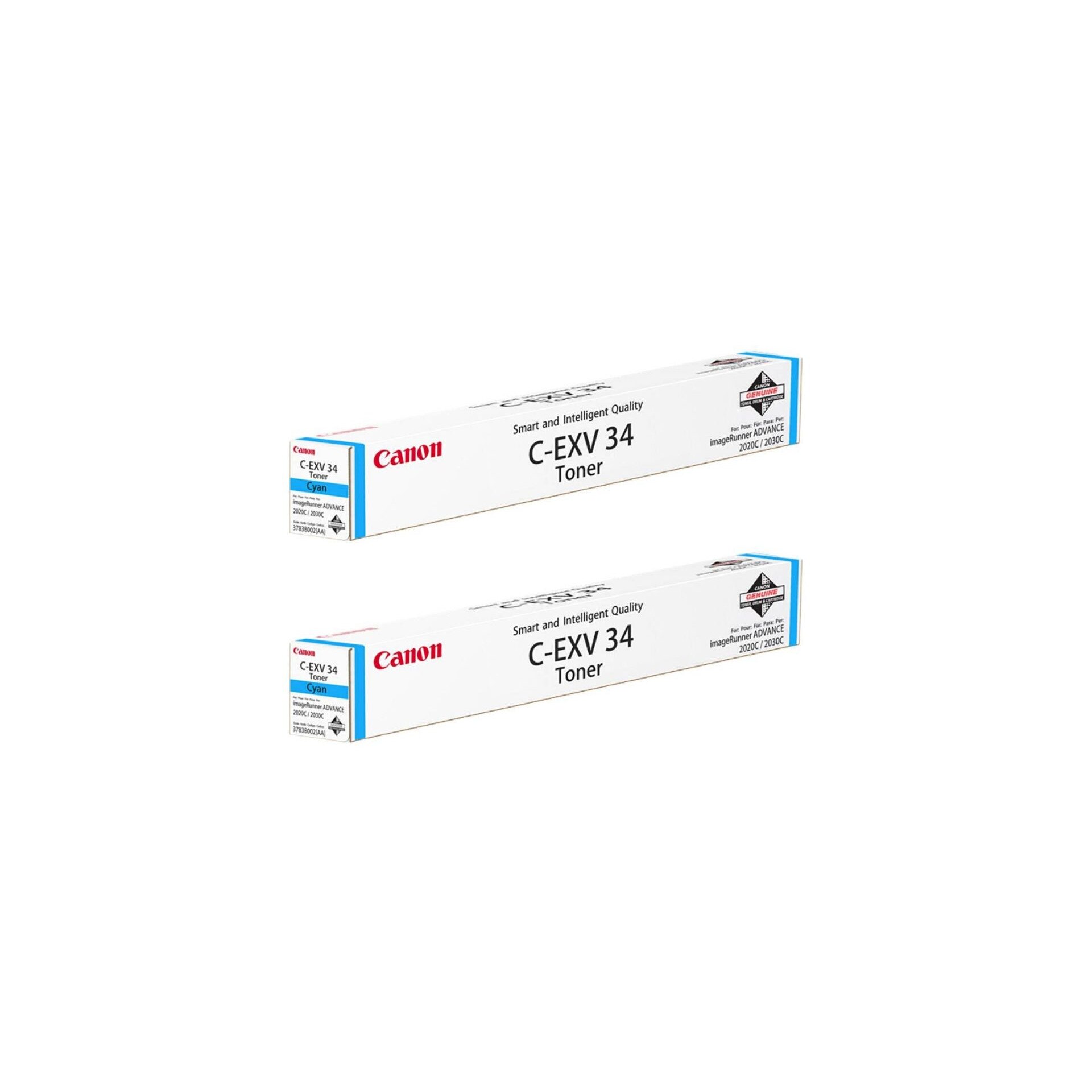 Pachet cartuse toner C-EXV34C cyan x2 Canon original 38000 pagini