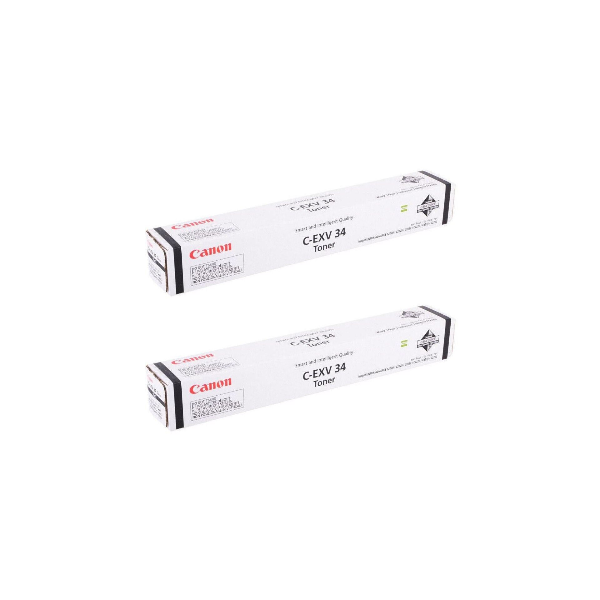 Pachet cartuse toner C-EXV34BK negru x2 Canon original 46000 pagini