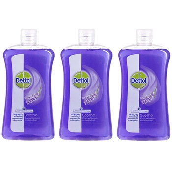 Pachet rezerva sapun lichid Dettol Soothe, 3 x 750 ml Pachet rezerva sapun lichid Dettol Soothe, 3 x 750 ml