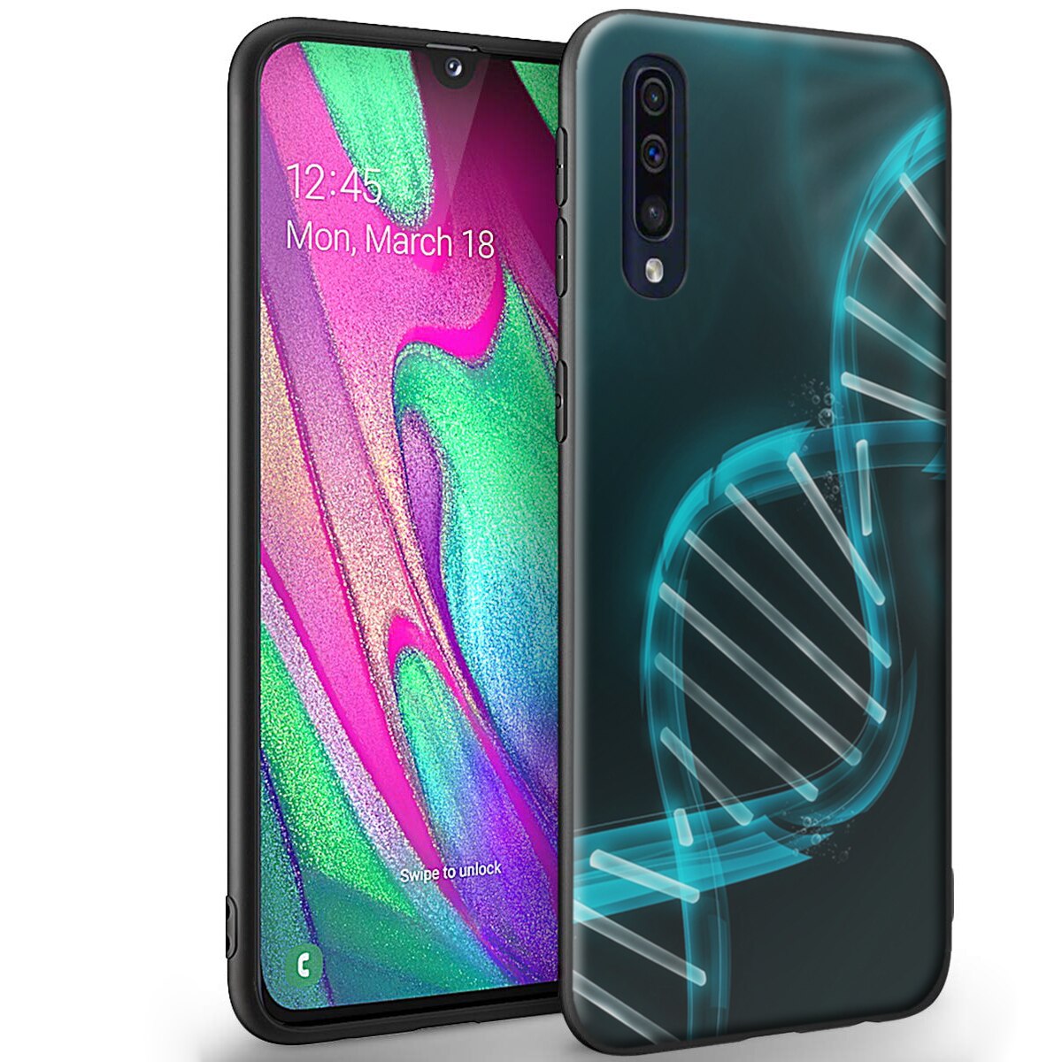 Husa +Floie de sticla Samsung Galaxy A50 - Silicon Matte TPU ADN