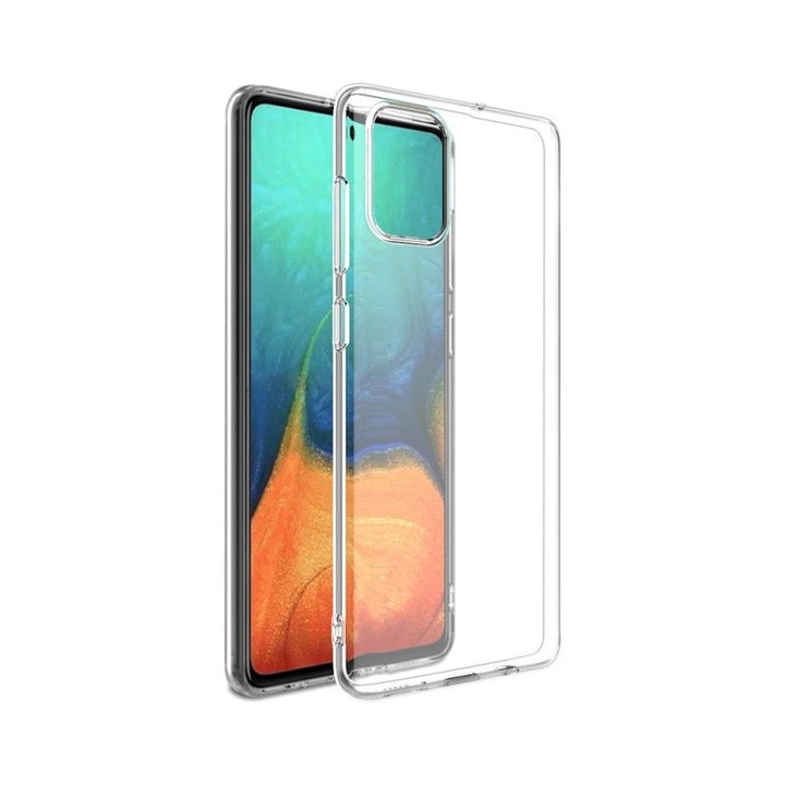Кейс за Samsung A51 - Silicon Jelly, Gekko Slim Roar (2.0mm), прозрачен
