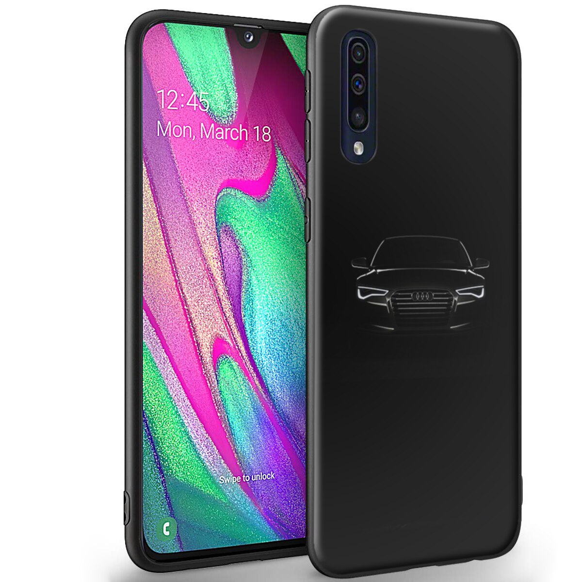 Husa +Floie de sticla Samsung Galaxy A50 - Silicon Matte TPU Audi 2