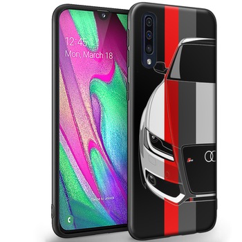 Husa +Floie de sticla Samsung Galaxy A50 - Silicon Matte TPU Audi 3 Husa +Floie de sticla Samsung Galaxy A50 - Silicon Matte TPU Audi 3