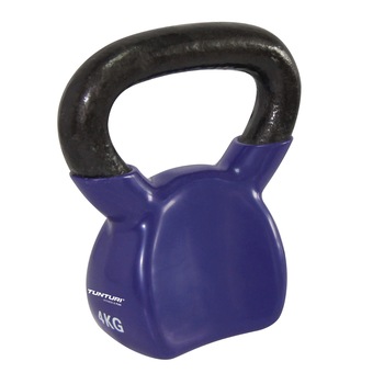 Kettlebell vinil Tunturi, 4kg, mov Kettlebell vinil Tunturi, 4kg, mov