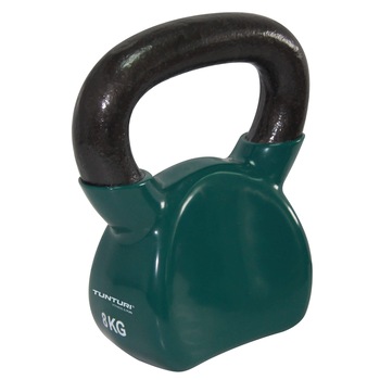 Kettlebell vinil Tunturi, 8kg, verde Kettlebell vinil Tunturi, 8kg, verde