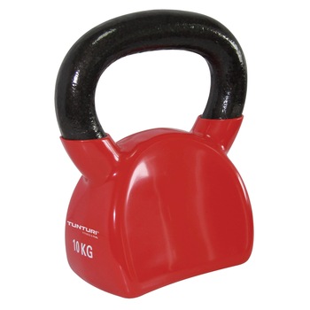Kettlebell vinil Tunturi, 10kg, rosu Kettlebell vinil Tunturi, 10kg, rosu