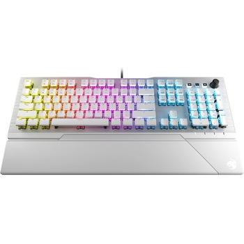 Tastatura gaming mecanica Roccat Vulcan 122 AIMO, low-profile, iluminare RGB, switch tactil&silent, Alb Tastatura gaming mecanica Roccat Vulcan 122 AIMO, low-profile, iluminare RGB, switch tactil&silent, Alb