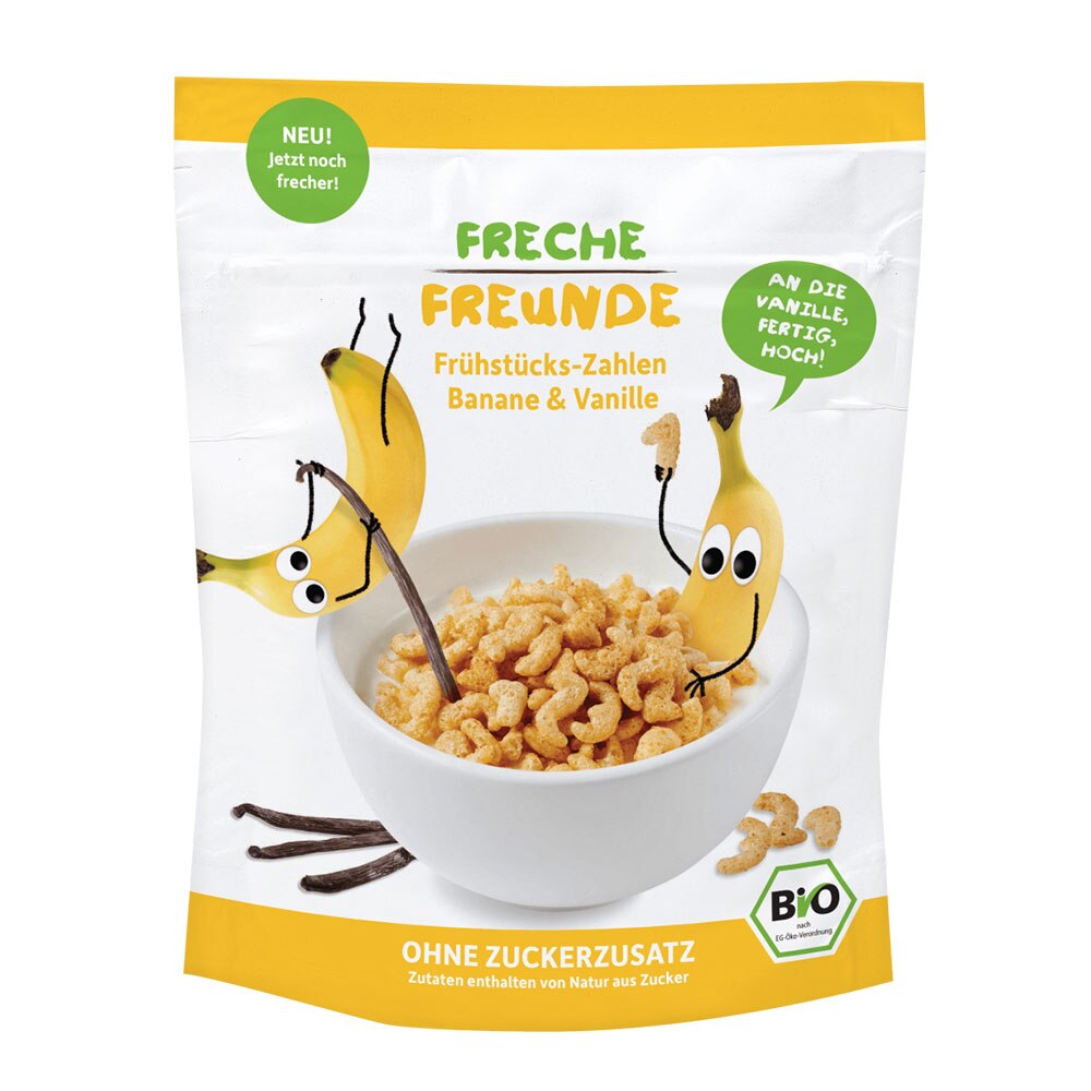 Cereale pentru mic dejun cu banane si vanilie bio, 125g, Erdbar