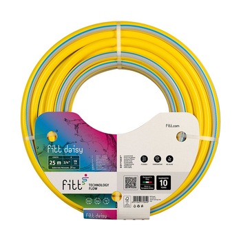 Furtun de gradina tricotat din PVC, diametru 19 mm, rola 25 m Furtun de gradina tricotat din PVC, diametru 19 mm, rola 25 m