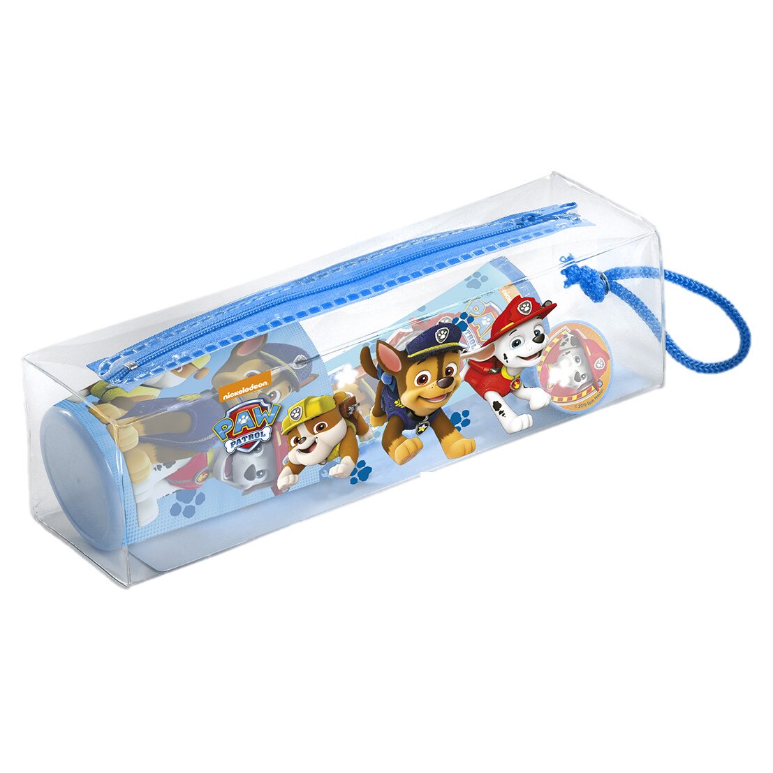 Set Dental baie pentru baieti, pahar, pasta de dinti, periuta si penar, Paw Patrol