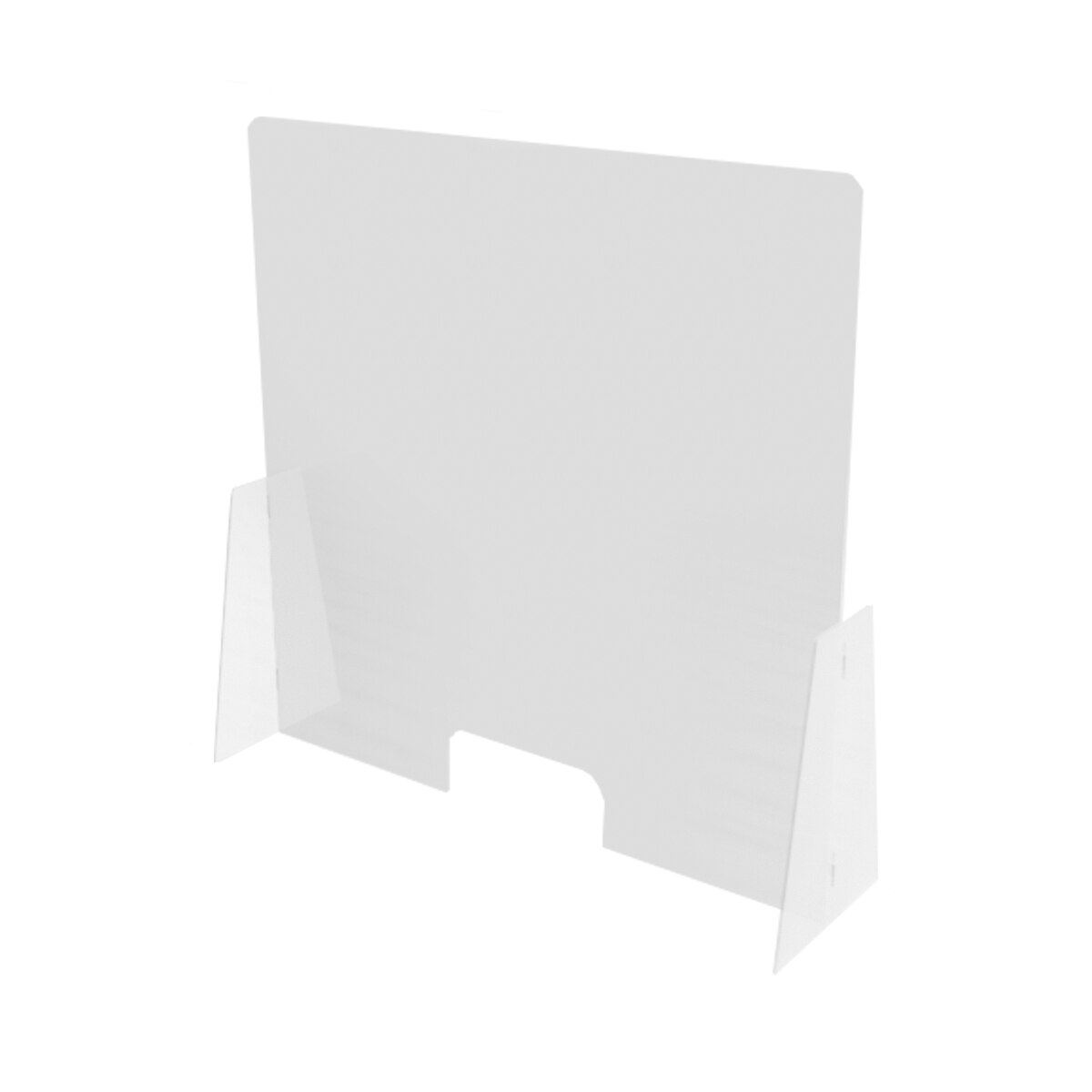 Protectie demontabila JJ DISPLAYS, transparenta, pentru tejghea, dimensiune 850x850x250mm (L x H x A)