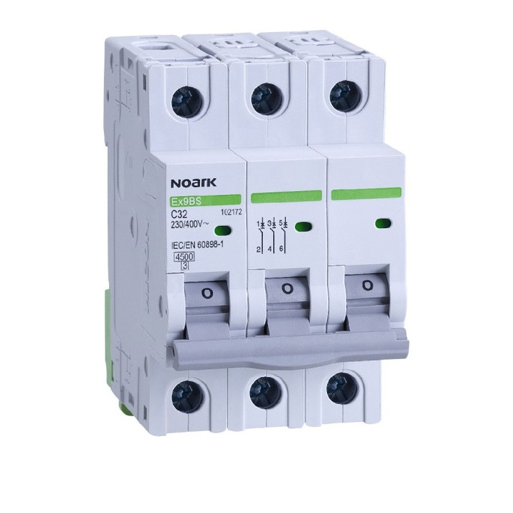 Siguranta automata 3P+N, 50A, curba de declansare C, capacitate de rupere 4,5kA, Noark