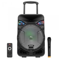 Boxa Portabila Samus Studio 12, Bluetooth, FM Radio, Intrare Aux/USB/TF Card, Negru