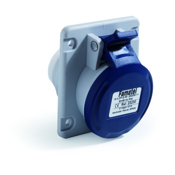 Priza industriala monofazata Famatel 230V 3 poli 32A 6h IP44 ST. Priza industriala monofazata Famatel 230V 3 poli 32A 6h IP44 ST.