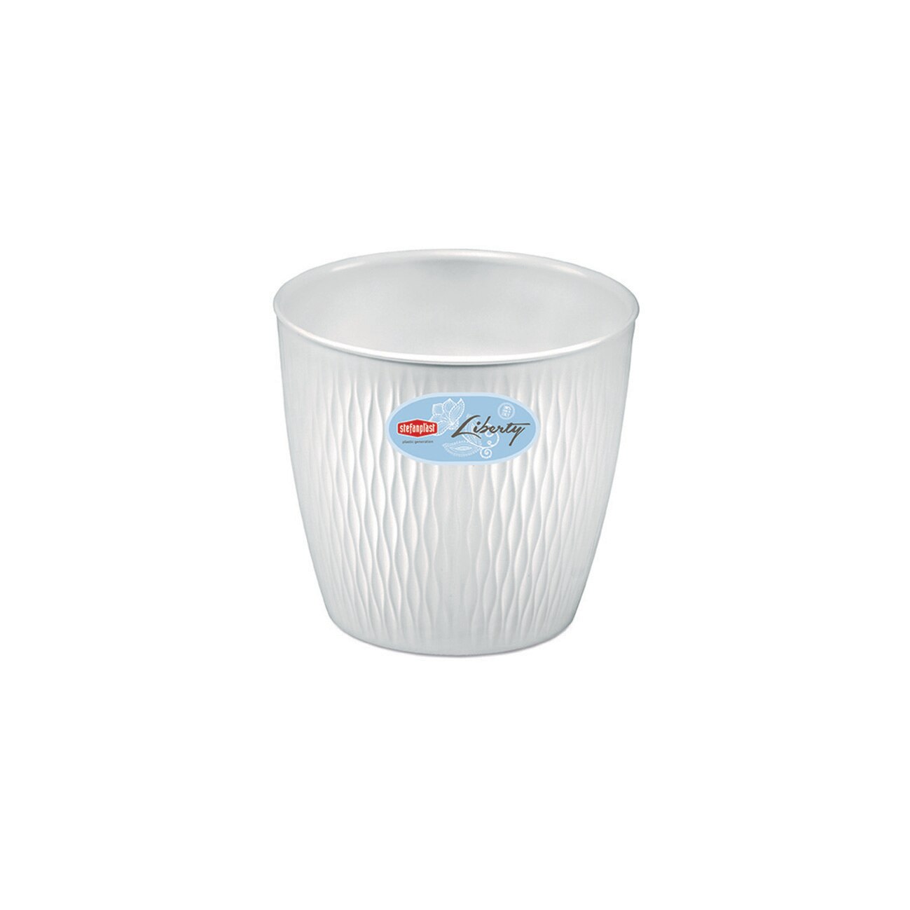 Ghiveci rotund Liberty 16 cm alb