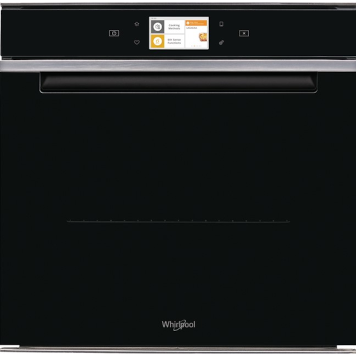 Whirlpool W11I OP1 4S2 Cuptor cu abur incorporabil, electric, 73l, curatare hidrolitica, clasa energetica C, display MySmart, negru