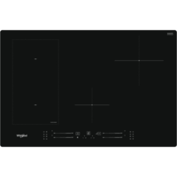 Plita cu inductie, Whirlpool, 77 cm, 4 zone de gatit, Power Management, Negru