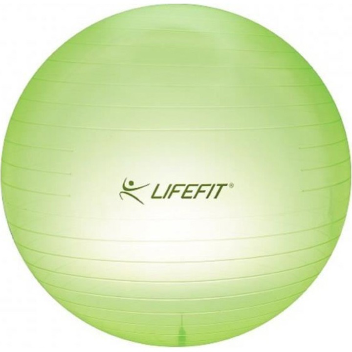 Minge fitness Lifefit 65cm, verde deschis transparent