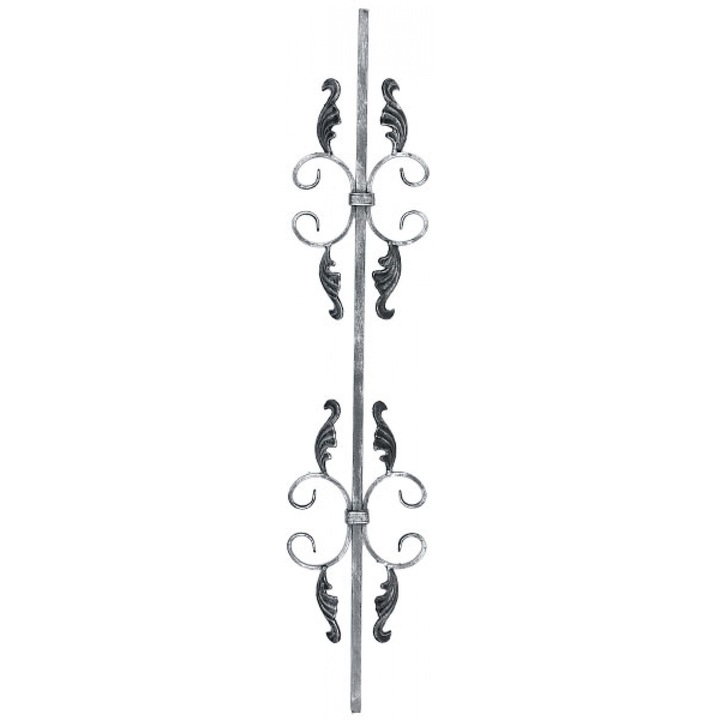 FerroBrand kovácsoltvas korlát, fémszerkezetekhez, 900x230mm