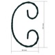 Element poarta "C" CURBAT, CS 007, 155x90mm