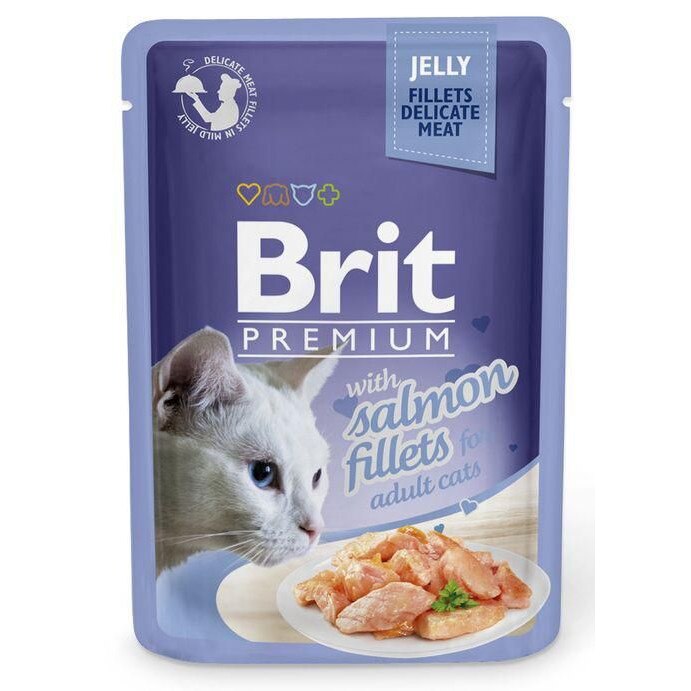 Hrana umeda pentru pisici Brit Cat Delicate ,Salmon in Jelly, 6 x 85 g