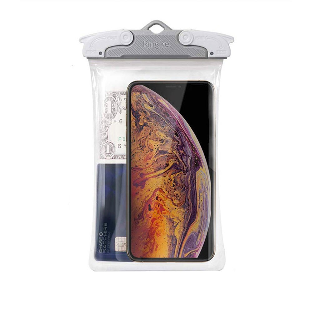Husa Subacvatica Ringke Waterproof Pouch Cu Inchidere Etansa 6.3 inch - Gri