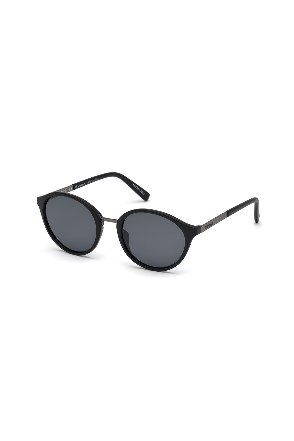 Timberland, Ochelari de soare unisex rotunzi polarizati, Negru, 52-20-140 Standard