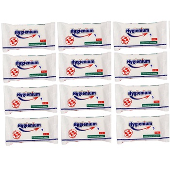 12 pachete x 15 buc. Servetele umede Dezinfectante Antibacteriene pentru maini, Hygienium, cu aviz MS 12 pachete x 15 buc. Servetele umede Dezinfectante Antibacteriene pentru maini, Hygienium, cu aviz MS