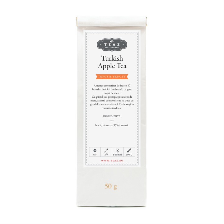 Ceai organic de mere Turkish Apple Tea Organic, Teaz, 50g