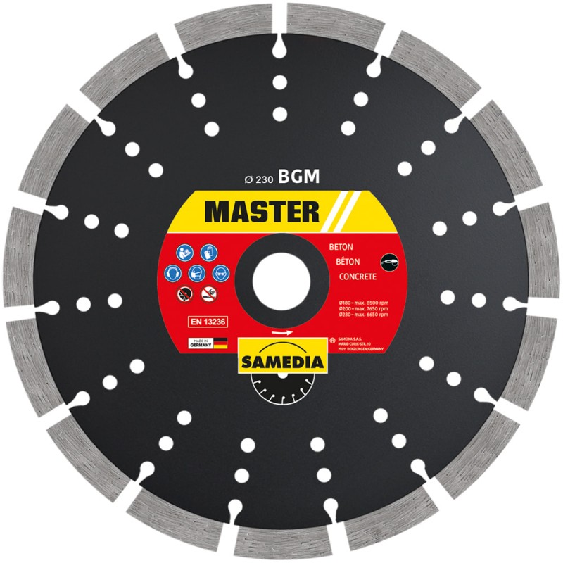 Disc diamantat BGM 350x25.4 mm pentru beton, beton armat, granit