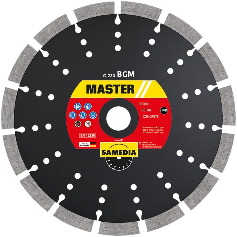 Disc diamantat BGM 400x25.4 mm pentru beton, beton armat, granit